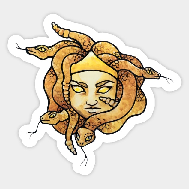 Medusa Sticker by bubbsnugg